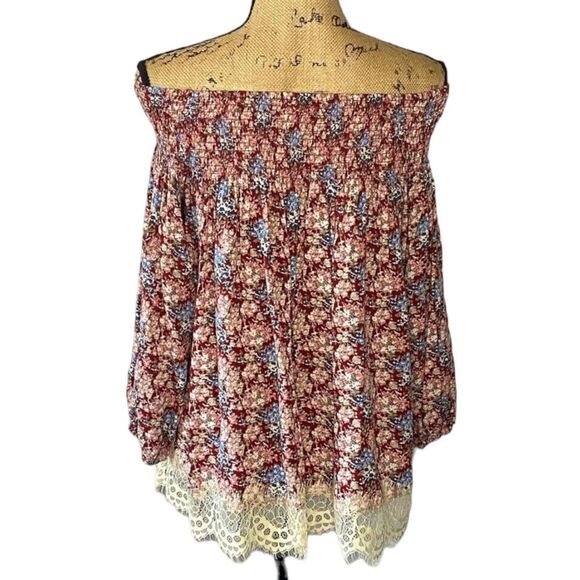 Anthropologie Vanessa Virginia Quarter Sleeve Off Shoulder Blouse - Picture 4 of 8